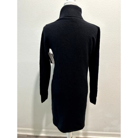 Vince Camuto Women's Dress Black Size Small Turtle Neck Above Knee Long Sleeve - Picture 4 of 9